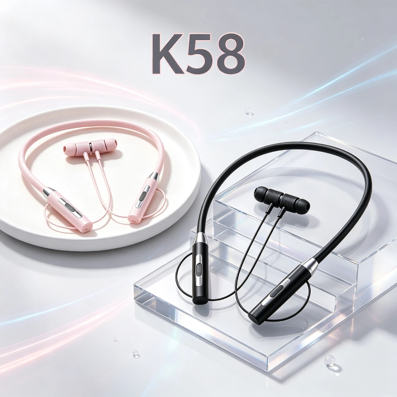 New K58 Bluetooth headset neck - Magnetic Neckband Sports Earphones ulasan dan harga