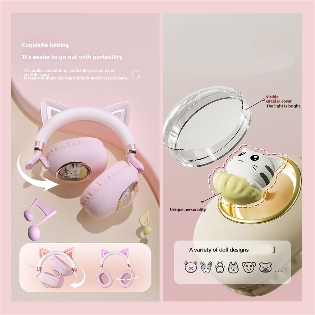 [VALUE PACK]Cute Cat Ear Bluet - Cat Ear Bluetooth Headset Led ulasan dan harga