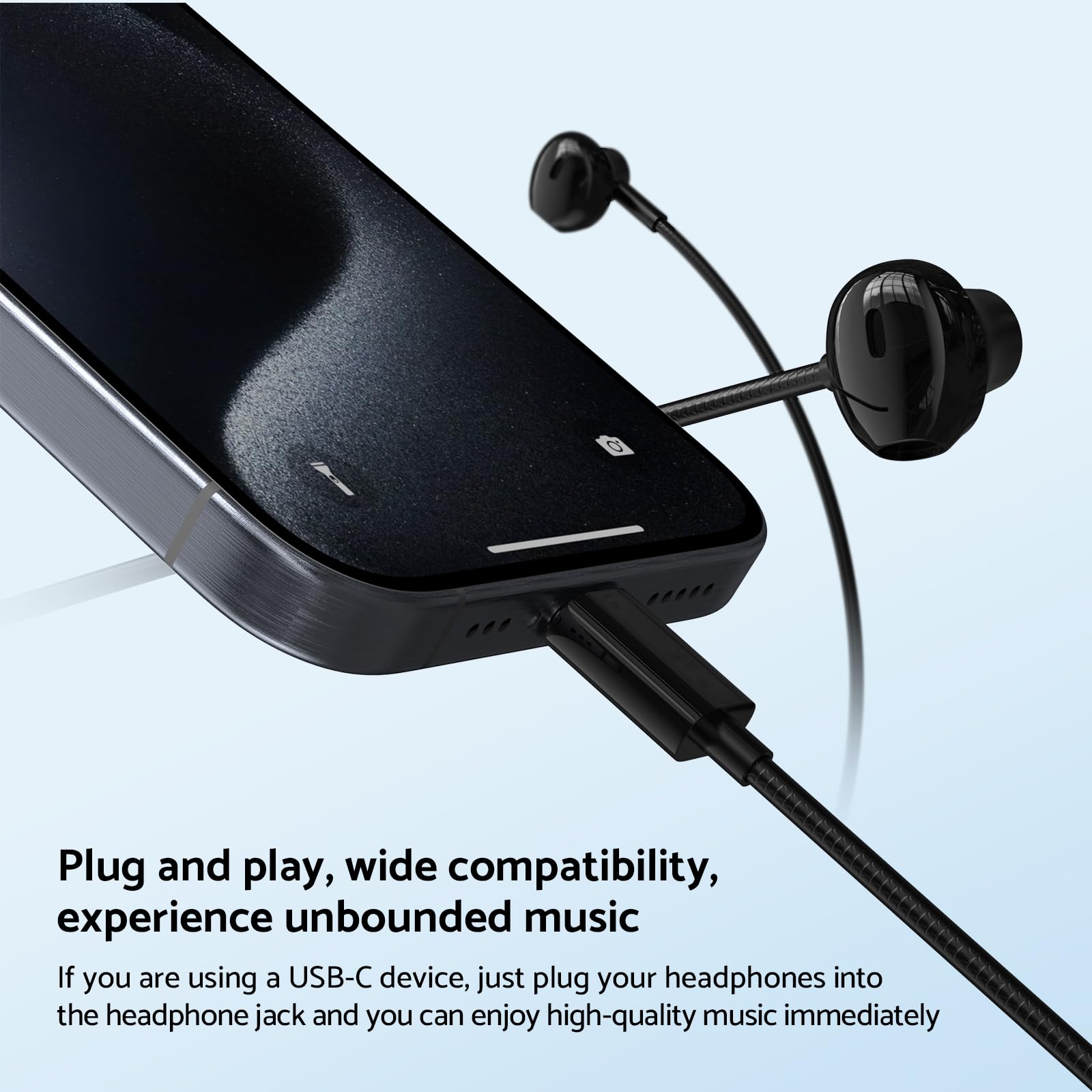 9D Bass Stereo Type C and 3.5m - Type C Wired Earphones With Mic ulasan dan harga