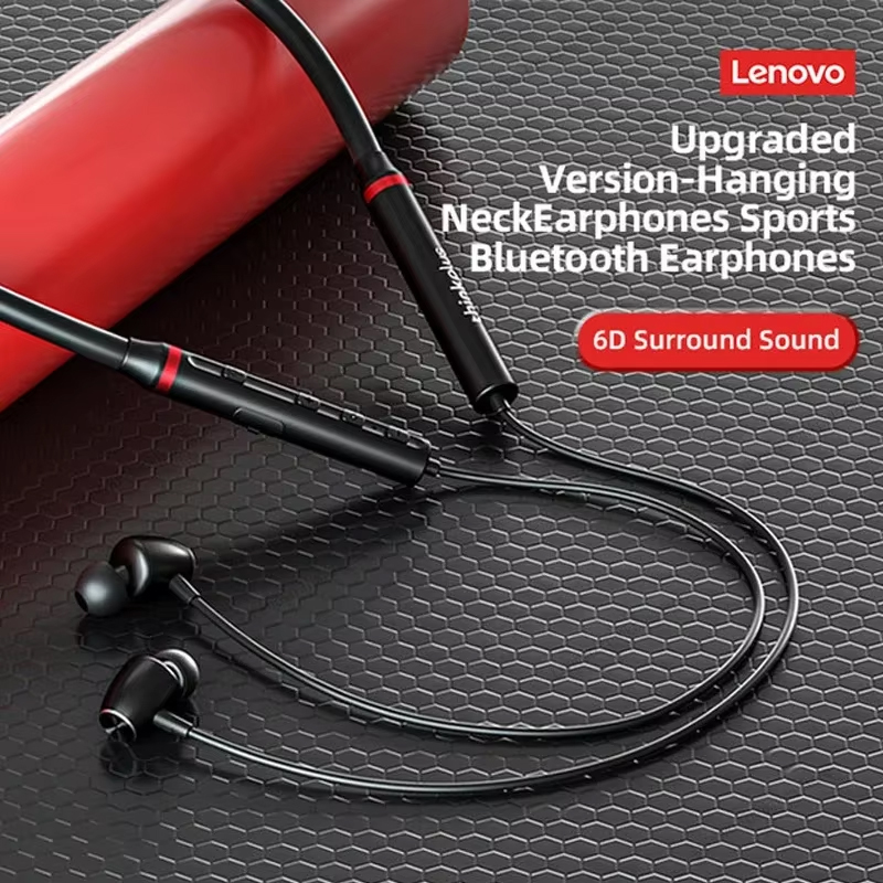 Origial Lenovo HE05X Bluetooth - Magnetic Neckband Sports Earphones ulasan dan harga