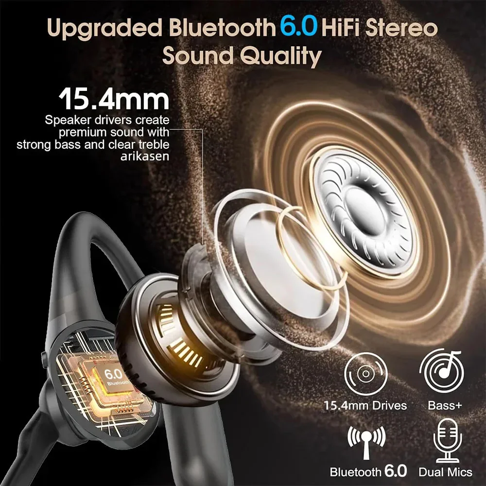 Bluetooth Headsets, Wireless H - Bone Conduction Running Headphones ulasan dan harga