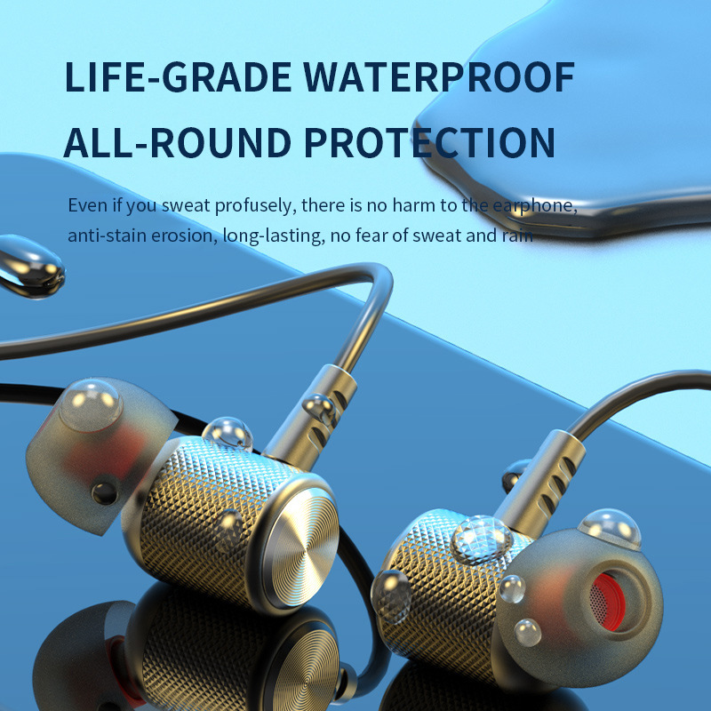 9D Wireless Bluetooth Earphone - Magnetic Neckband Sports Earphones ulasan dan harga