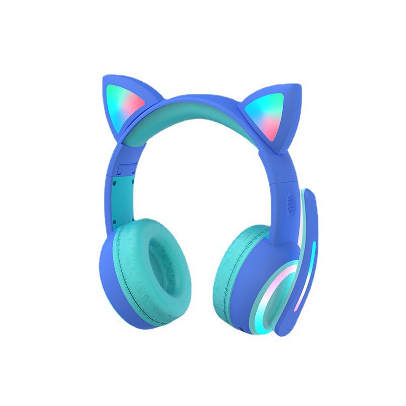 Bluetooth Headphones Cat Ear D - Cat Ear Bluetooth Headset Led ulasan dan harga