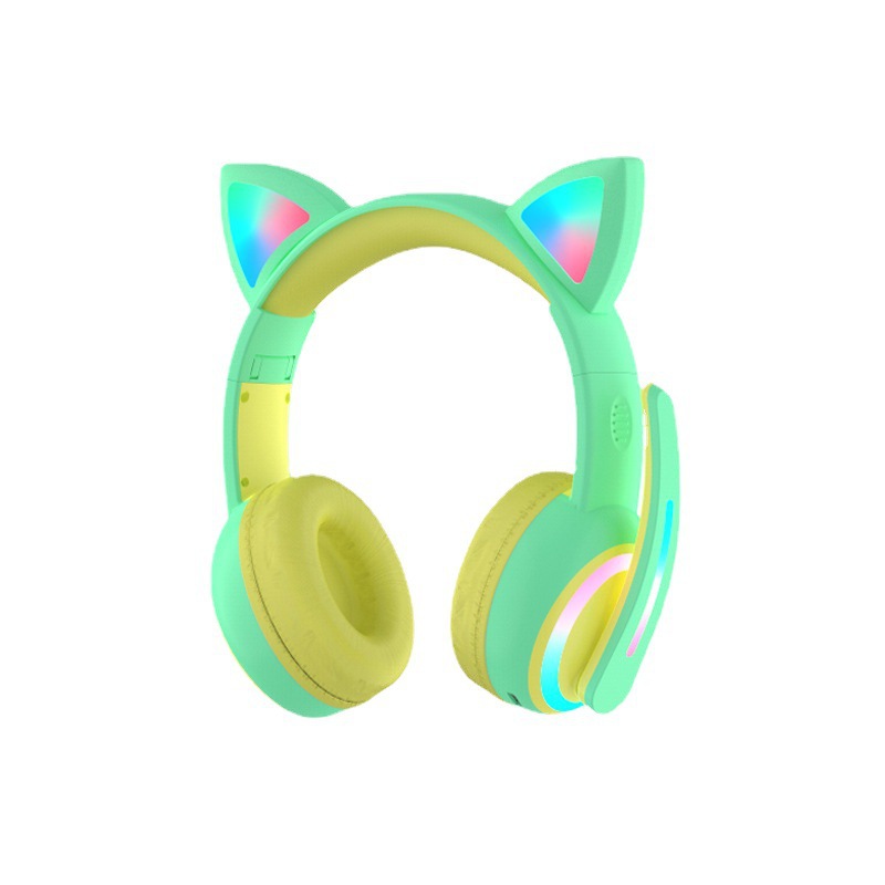 Bluetooth Headphones Cat Ear D - Cat Ear Bluetooth Headset Led ulasan dan harga