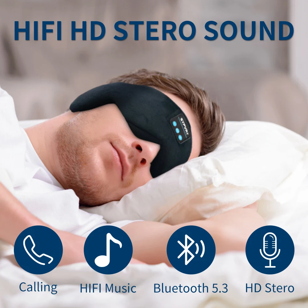 Bluetooth Eye Mask with Headph - Sleep Mask Headphones Bluetooth ulasan dan harga