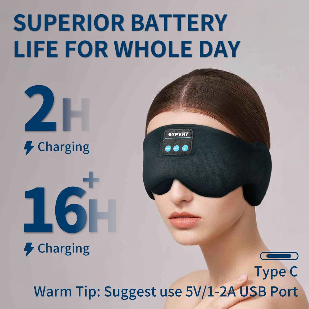 Bluetooth Eye Mask with Headph - Sleep Mask Headphones Bluetooth ulasan dan harga